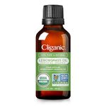 Cliganic USDA Organic Lemongrass Essential Oil, 30ml - 100% Pure Natural Undiluted, for Aromatherapy Diffuser | Non-GMO Verified