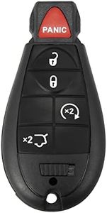 X AUTOHAUX Replacement Keyless Entry Remote Car Key Fob M3N5WY783X 433Mhz for Dodge Grand Caravan Challenger Charger for Ram 1500 2500 5 Button with Door Key