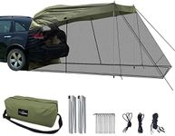 Travel Bird Car Awning Sun Shelter Tents Camping Truck Canopy, Portable SUV Tent Rooftop with Mosquito Net, Universal Tailgate Tent Outdoor for MPV, Trucks, Hatchbacks and Cars 118”x78.74”x78.74”