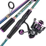 Sougayilang Fishing Rod and Reel Combo, Medium Fishing Pole with Spinning Reel Combo, 2-Piece Fishing Combo-6' Spinning Rod and ZSR2000 Spinning Reel