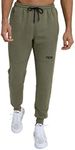 TCA Men's Utility Training/Gym Jogger Trouser Pants with Zip Pockets & Tapered Fit - Dark Army, Large