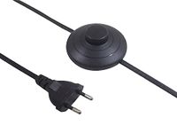 A1 Gadgets 1.5 Meter (60 Inch) Long Wire with Round Foot Switch On/Off Button for Table Lamps Floor Lamps & DIY Projects