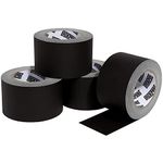 Lockport Black Gaffer Tape 4 Pack – 120 Feet x 3 Inches – Waterproof, No Residue, Non-Reflective, Easy Tear, Matte Gaffer Stage Tape – Gaff Black Tape for Photography, Filming Backdrop, Production