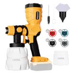 Adisipsoarin 18v Paint Sprayer High Speed for Dewalt 18v Battery, 2 Containers,Easy to Clean,for House Painting,Furniture(Tool Only)