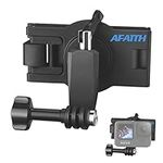 AFAITH Backpack Strap Mount for GoPro, 360° Rotating Adjustable Backpack Shoulder Strap Mount for GoPro Hero 12/11/10/9/8/7/6/5/4/3+, Insta 360 One R, OSMO Action, Xiaoyi 4K and Most Action Cameras