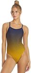Sporti Molecule Thin Strap One Piece Swimsuit - Navy/Gold - 34