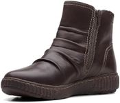 Clarks Women's Caroline Orchid Ankle Boot, Dark Brown, 6