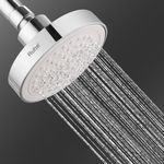 Ruhe® Cosmo ABS Overhead Shower with Chrome Finish | 4 Inches Rain Shower for Bathrooms | Round Showerhead with Easy-to-Clean Silicone Nozzles | WITHOUT SHOWER ARM