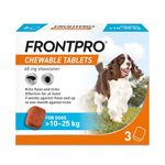 FRONTPRO Chewable Tablets Flea & Tick Treatment for Dogs 3 Pack (10-25kg)