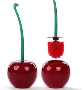 1 Pièce Brosse et Support de Toilette Cerise Brosse de Toilette Plastique Brosse Toilette Cerise Brosse WC Design Original Balayette WC Outil de Nettoyage de Salle de Bain Décoratif(Cerise)