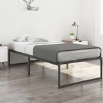 BedStory Twin XL Bed Frame, 16 Inch Single Bed Frame, Metal Platform Bed Frame Twin, Mattress Base de lit Simple, No Box Spring Needed, Twin XL Size Heavy Duty BedFrame with Storage, Easy Assembly