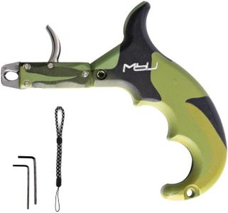Moyujian Archery Bow Release Assist Four Finger Bow Trigger Release Sensitive, Adjustable Length Composite Bow Release
