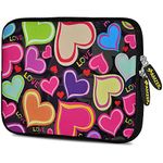 Amzer 7.75" Designer Neoprene Sleeve Case Cover Pouch for Tablet, eBook and Netbook-Heart Gather (AMZ5131077)