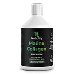 Nutrality Marine Collagen Sugar Free Liquid | Peptides, Hyaluronic Acid, Silica, Biotin, 10000mg Type 1 | Fruit Juice Flavour | Healthy Skin, Hair, Nails, Joints, Muscles | 1 Bottle