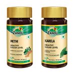 Zandu Methi & Zandu Karela Capsules Combo: Zandu Methi (Fenugreek), Helps Maintain Healthy Sugar Levels (60 Veg Capsules) & Zandu Karela (Bitter Melon), Known for Blood Purification (60 Veg Capsules)