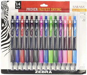 Zebra Pen Sarasa Séchage rapide d'encre gel Stylo rétractable 12 pack Fashion Assorted