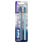 Oral-B Pro Whitening Brilliance Toothbrushes, Plaque Remover for Teeth, Extra Soft, Black and Coral, 2 Count