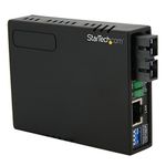 StarTech.com 2 km Fiber Media Converter - 10/100Mbps Ethernet - Multi Mode SC Fiber - PoE - Ethernet Media Converter (MCM110SC2P)