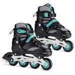 Navaris Inline Roller Skates - Kids Childrens Adults Adjustable Roller In Line Skates for Children Girls Boys Unisex - Various