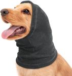 BRKURLEG Quiet Ears for Dog, Dog Ear Muffs for Noise Protection,Knitted Dog Winter Hats, Dog Calming Hoodie, Pet Cats and Dogs Grooming Bathing Calming Drying Ear Muffs (Grey, L)