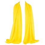 ZAKIRA Chiffon Scarf Sheer Wrap for Women (Yellow)