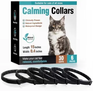 Calming Collar for Cats Cat Pheromone Calming Collar Stress and Anxiety Relief Lasts 30 Days Calm Collar Cat Adjustable Appeasing Calming Collar for Kitten Kitty Calm Collar Make Cat Relaxed 6 Pack