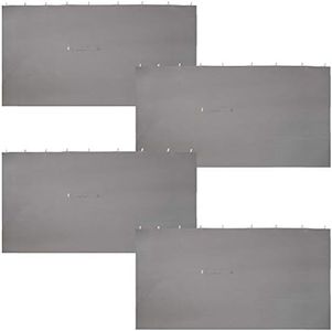 Sunnydaze 10-Foot x 13-Foot Gazebo 4-Piece Polyester Sidewall Set - Outdoor 125 Inches Wide x 77 Inches Tall Polyester Fabric Gazebo Curtains Only - Replacement Sidewalls - Gray
