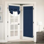 Flamingo P Tricia Window Door Curtains, Navy Blackout Curtain Rod Pocket, Single Panel, 26 x 68 Inches