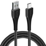 pTron Solero Braid 60W Type C Fast Charging Cable 1.5m for Samsung, OnePlus, Oppo, Vivo, Xiaomi, Realme,IQOO & other Type C devices,Unbreakable Nylon Braid & 480Mbps Sync Speed & Made in India (Black)