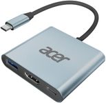 Acer USB C Hub 3-in-1 Adapter 4K HDMI Output USB 3.0 Port & 100W PD Charging Port, USB C Hub Compatible for MacBook Pro/Air, iPad pro/air, iMac, Switch, Dell XPS, Steam Deck and More Type-C Devices