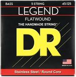 DR Strings Hi-Beam Flats - Flatwound Stainless Steel Round Core 5 String Bass 45-125