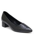 SHERRIF Women's Black Block Heel Pumps (SF-3883-N-BLACK-40)