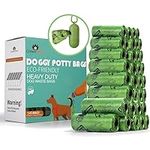 Crown Paws Dog Poo Bags, 540 Poo Bags, 36 Rolls for Dog Waste, includes x1 Adjustable Dispenser,Thick Biodegradable Dog Poop Waste Bag Rolls,100% Leak Proof and Lavender Scented, Green