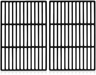 BBQ-Toro Set di 2 41,5 cm x 27,5 cm Griglia per Barbecue in ghisa Smaltata per Tepro Toronto, Black Oak, Butternut e Altri Modelli.