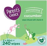 Parent's Choice Baby Wipes Refreshing Cucumber 240 Ct w/ Aloe