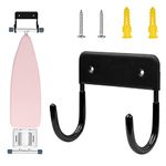 Alpinista Ironing Board Hanger Ironing Board Wall Mounted Holder Storage Organizer, Black