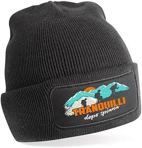 TeeDesign Berretto Divertente Montagna. Abbigliamento per Uomo Donna Ragazzo e Ragazza per Escursioni Trekking - Cappello Montagna