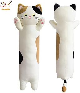 JEROKUMI Long Cat Plush Boby Pillow, 22inch Kawaii Cartoon Cat Boby Pillow Cat Stuffed Animals for Girls, Ctue Cat Body Pillow for Kids, Birthday Gifts