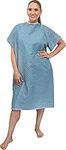 Careoutfit Hospital Gown Back Tie - Blue or White - 3 Pack, Blue