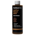 Furniture Clinic Leather Repair Paint | 2-in-1 Seal and Color | Use on Scratches, Tears, and Holes in Car Seats, Furniture | Quick and Easy Leather Repair Kit for Furniture (Dark Brown, 1.7oz)