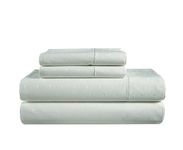 LANE LINEN 100% Egyptian Cotton Bed Sheets - 1000 Thread Count 4PC Calking Sheets Set, Long Staple Cotton Bedding Sheets, Luxury Hotel Sheets, Fits Upto 16" Mattress, Swiss Dot - Mineral