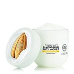 The Body Shop Vegan Body Yogurt Almond Milk Cream, 200 ML - For Normal To Dry Skin | Instant 48 Hr Moisture | Vegan