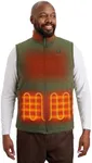 ORORO Men's Heated Quilted Vest with Battery Pack, Lightweight Quilted Heating Vest (Green,S)