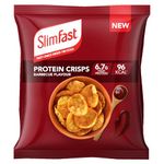 SlimFast Protein Crisps BBQ, 96 Calories & 6.7 g High Protein per Bag, Low-Calorie Healthy Snacks for Adults, Popped Soy and Potato Treat for Weight Loss and Balanced Diet, Multipack, 12 x 23 g