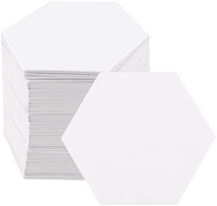 PINGEUI 600 Pieces Hexagon Piecing Paper Templates 1 Inch White Paper Paper templates, Quilting Templates Accessories Crafting Tools for Use in Sewing, DIY Projects