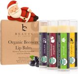 Organic Lip Balm - USA Made Multi-Flavored Chap Stick Lip Balm, Lip Moisturizer for Dry, Cracked, Chapped Lips, Christmas Gifts for Women & Men, Stocking Stuffers for Adults & Teens, Baume à Lèvre