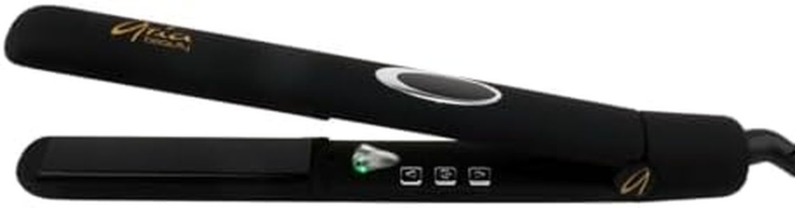 Aria Beauty Infrared Ceramic Hair Straightener - Dual Voltage Flat Iron with Customizable Temperature - Ideal for All Hair Types - Black - 1 pc