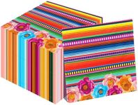 40Pcs Mexican Napkins,Mexican Style Birthday Party Decoration Fiesta Themed Disposable Bright Colored Striped Napkin for Adults Cinco De Mayo Birthday Party, Holiday Dessert Party Supplies…