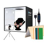 PULUZ 11.8''×11.8'' Portable Photography Light Box,Dimmable Photo Studio Light Box with 112 High CRI LED Lights & 6 PVC Backdrops & 3 Reflection Boards for Small Items Product Photography