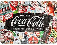 Nostalgic-Art Retro Tin Sign – Coca-Cola – Collage – Gift idea for Coke fans, Metal Plaque, Vintage design for wall decoration, 15 x 20 cm